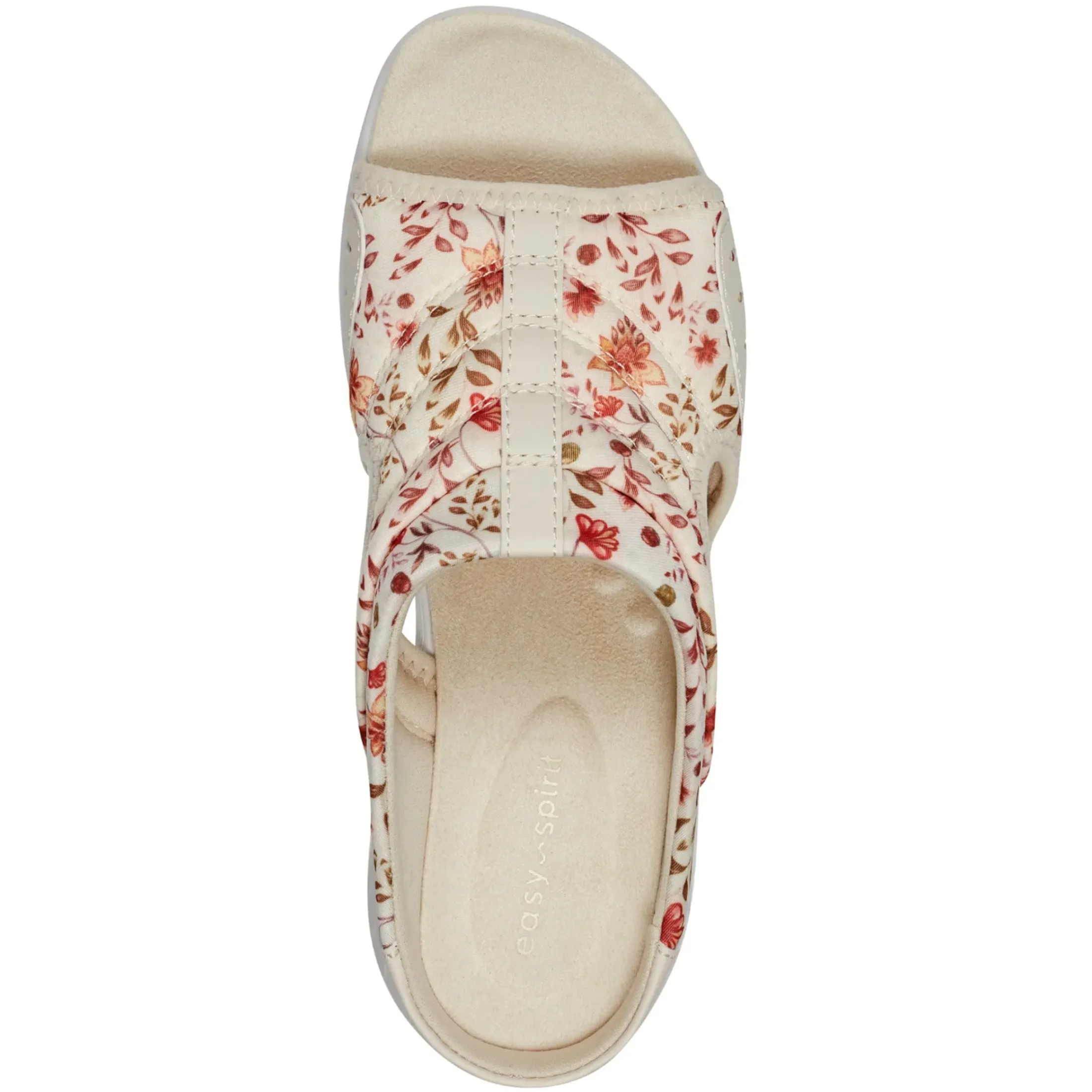 Traciee|Casual>Easy Spirit Traciee Slip On Sandals Natural Prairie Floral