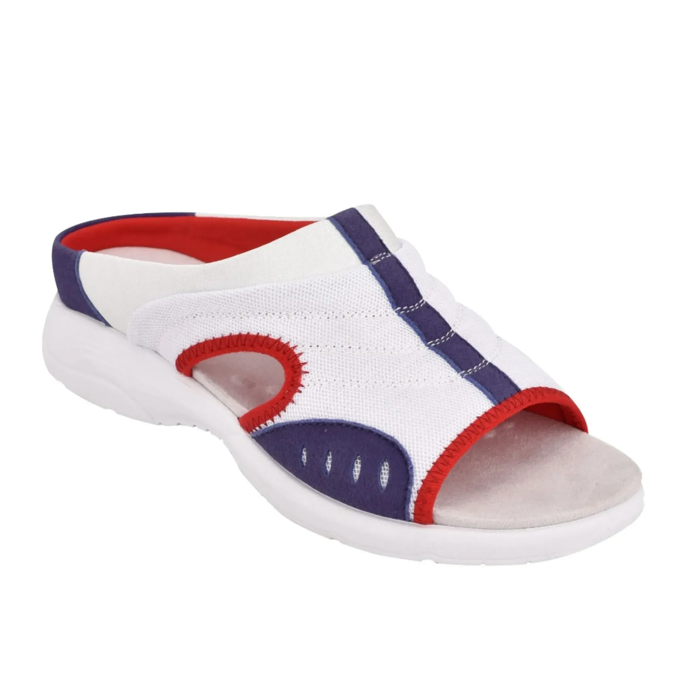 Traciee|Casual>Easy Spirit Traciee Slip On Sandals Red/White/Blue
