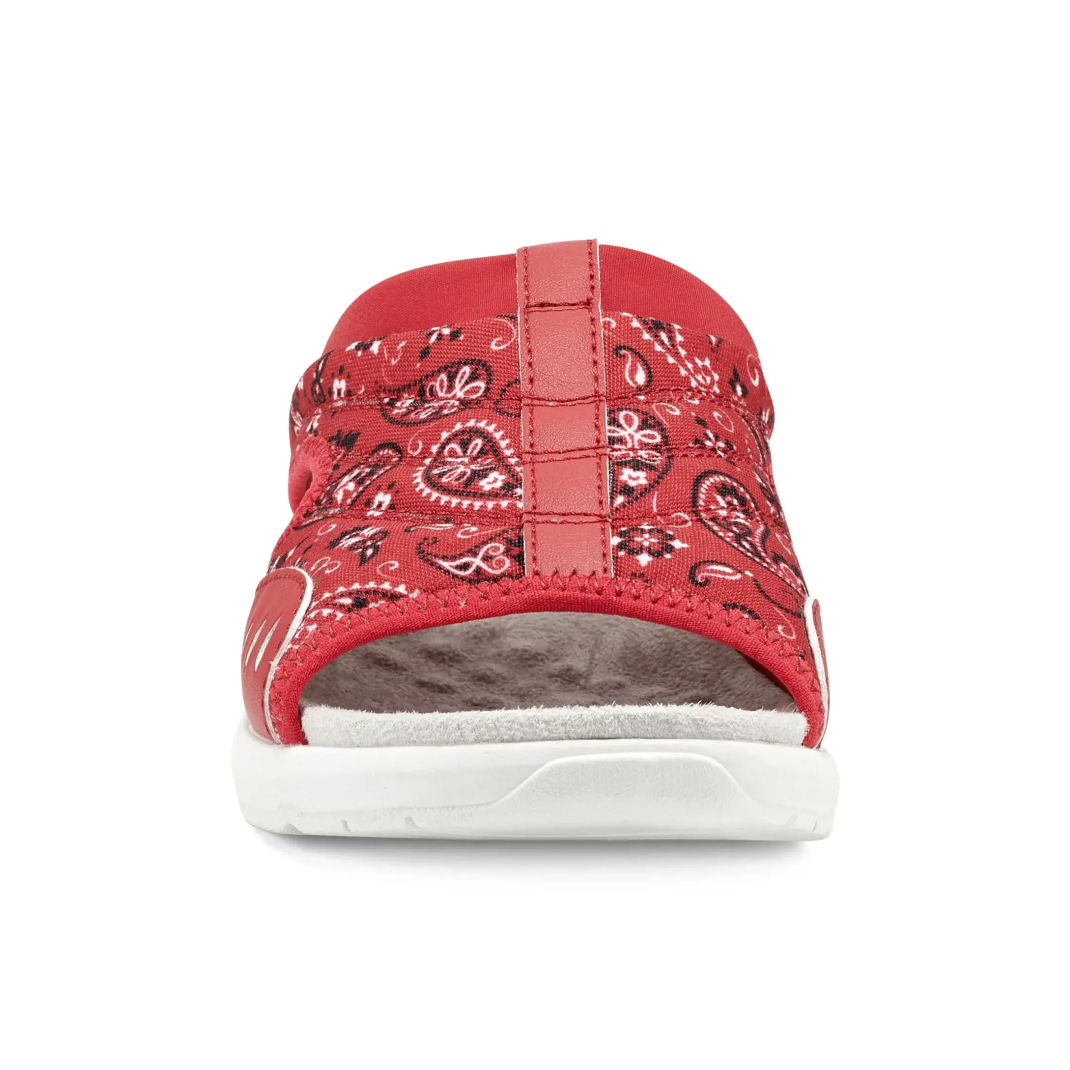 Traciee|Casual>Easy Spirit Traciee Slip On Sandals Red Bandana Print