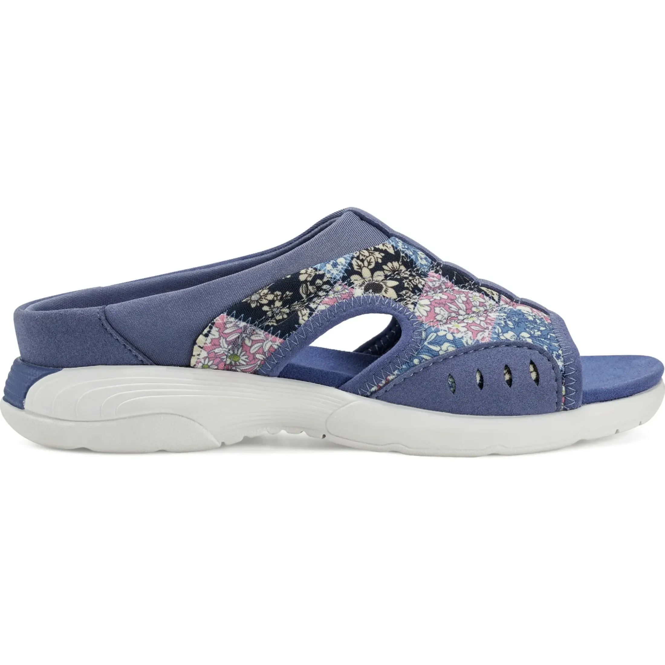 Traciee|Casual>Easy Spirit Traciee Slip On Sandals Blue/Pink Floral