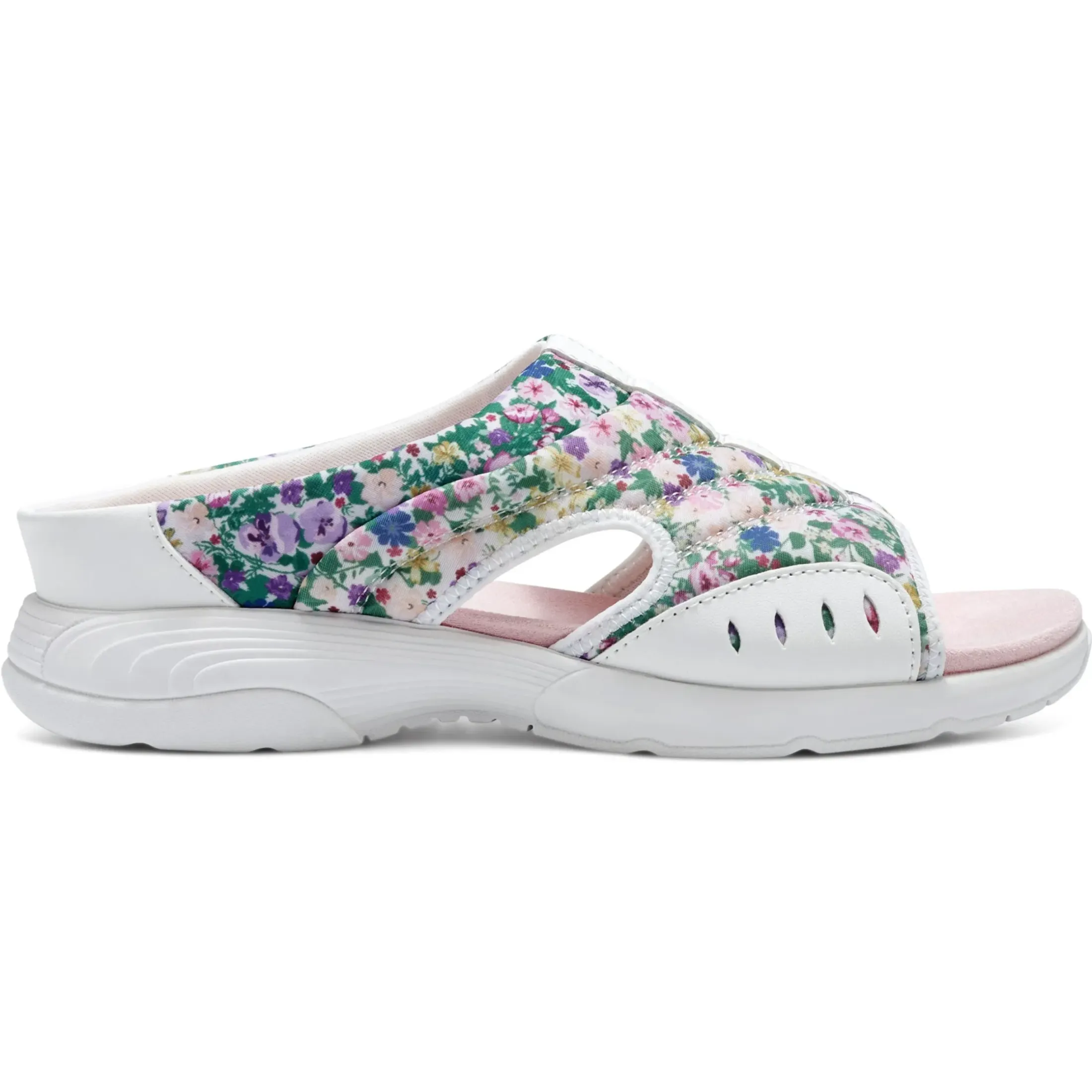 Traciee|Casual>Easy Spirit Traciee Slip On Sandals White Floral Print