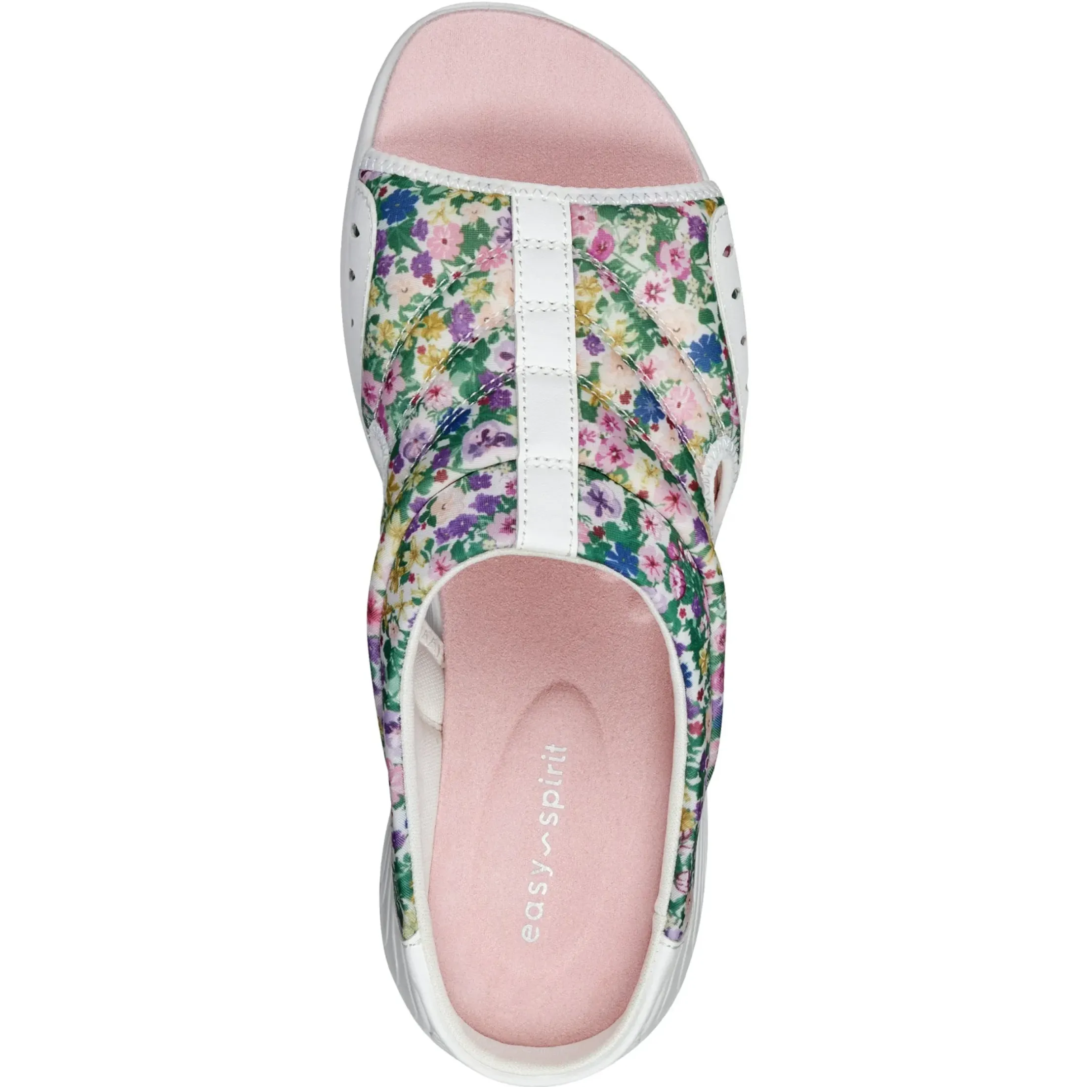 Traciee|Casual>Easy Spirit Traciee Slip On Sandals White Floral Print