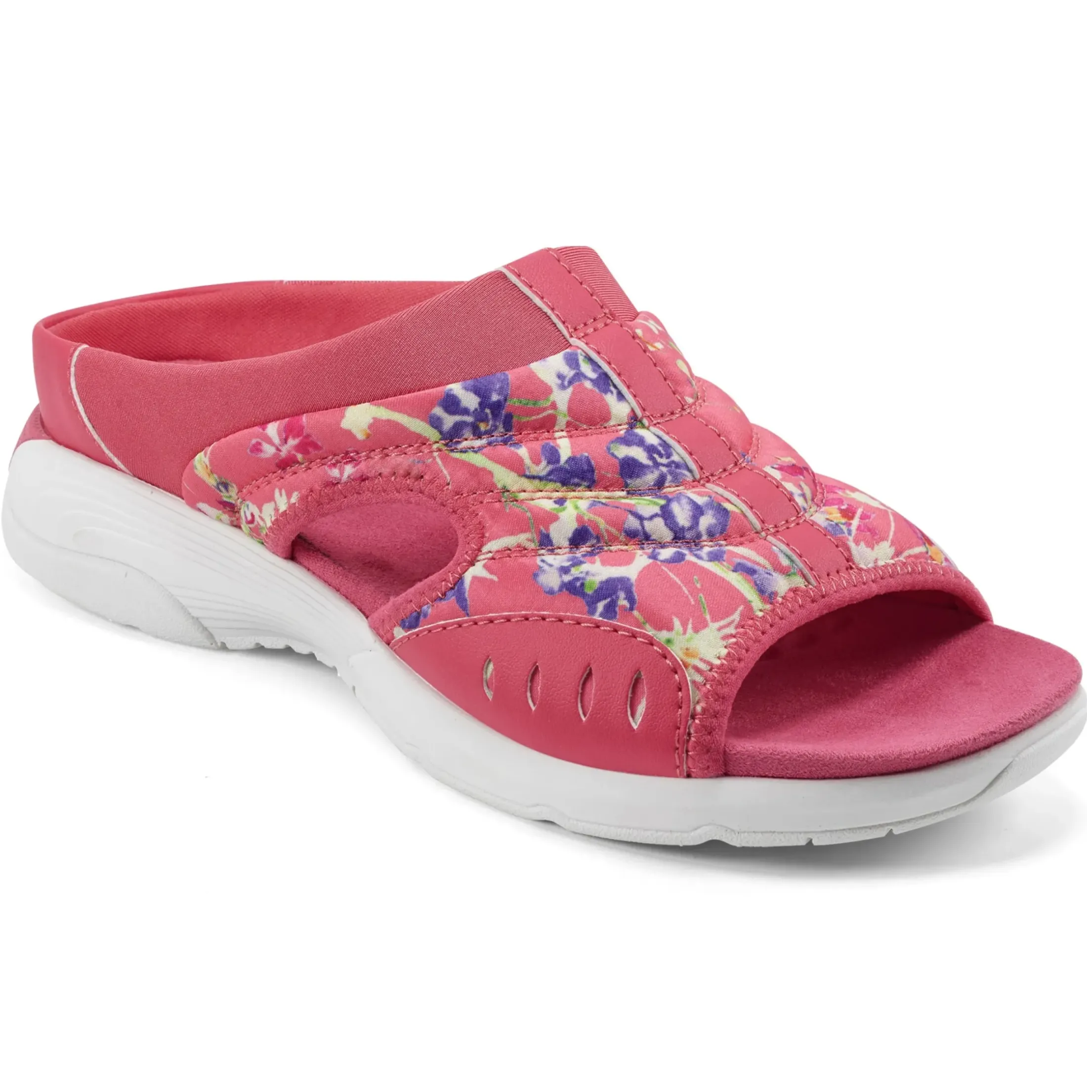 Traciee|Casual>Easy Spirit Traciee Slip On Sandals Red Floral Print