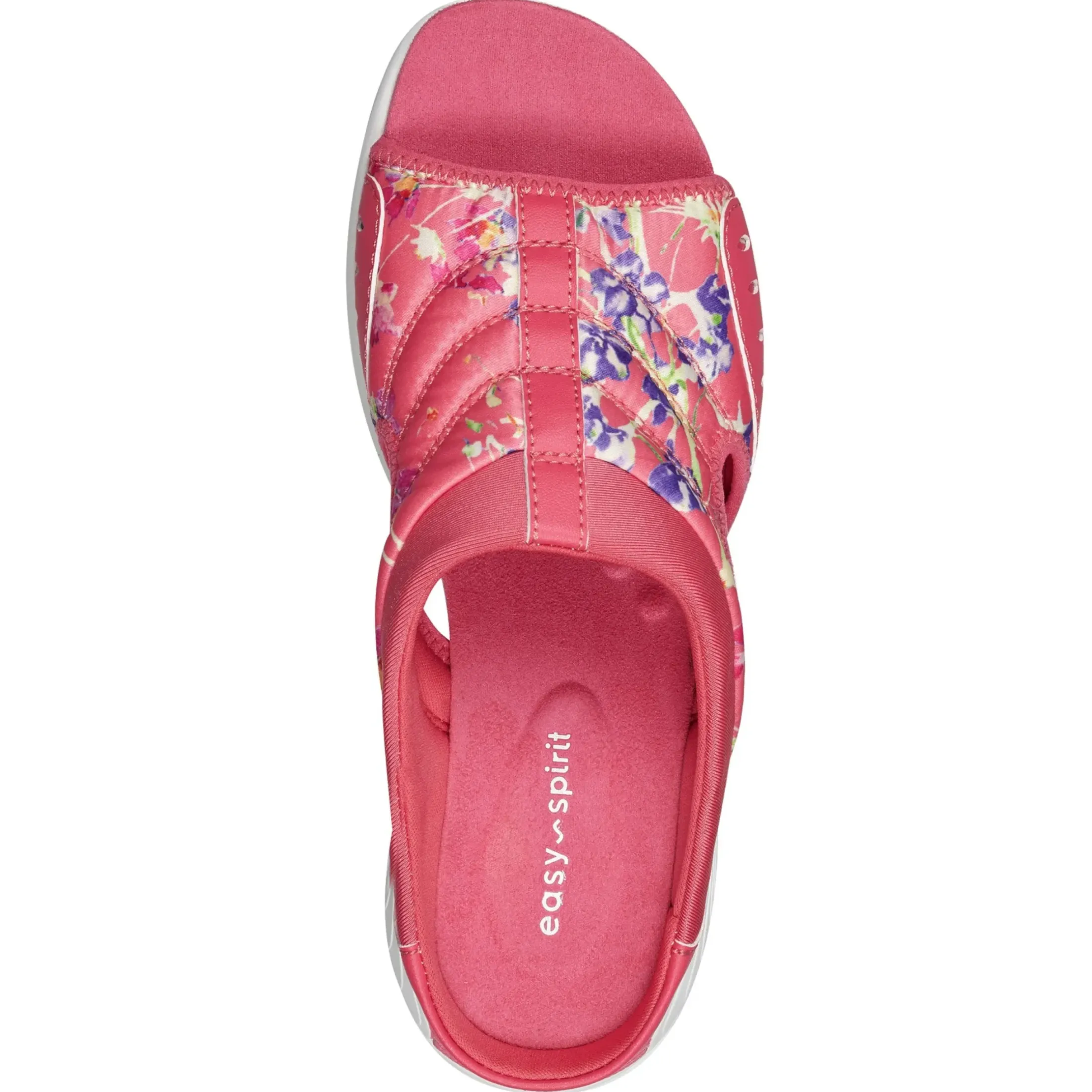 Traciee|Casual>Easy Spirit Traciee Slip On Sandals Red Floral Print