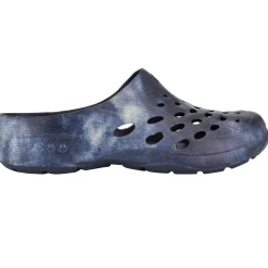 Traveltime Family|Traveltime Clogs>Easy Spirit Travelclog Slip On Mules Denim Tie Dye Print