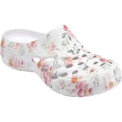 Traveltime Family|Traveltime Clogs>Easy Spirit Travelclog Slip On Mules White Floral