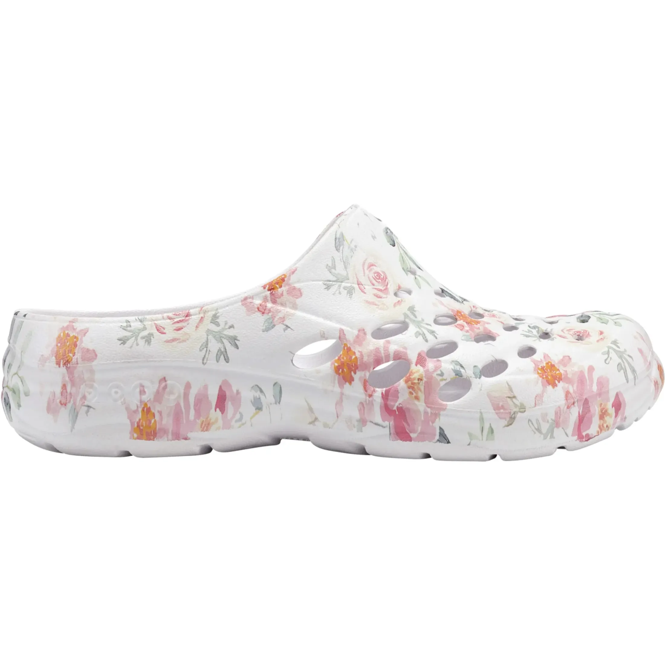 Traveltime Family|Traveltime Clogs>Easy Spirit Travelclog Slip On Mules White Floral