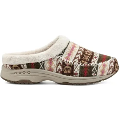 Traveltime Family|Traveltime Clogs>Easy Spirit Travelfurr Clogs Brown Fair Isle