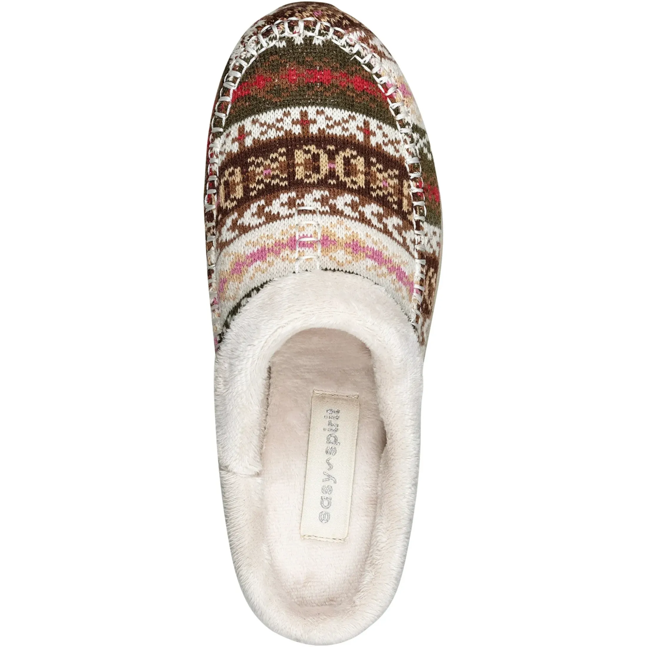 Traveltime Family|Traveltime Clogs>Easy Spirit Travelfurr Clogs Brown Fair Isle