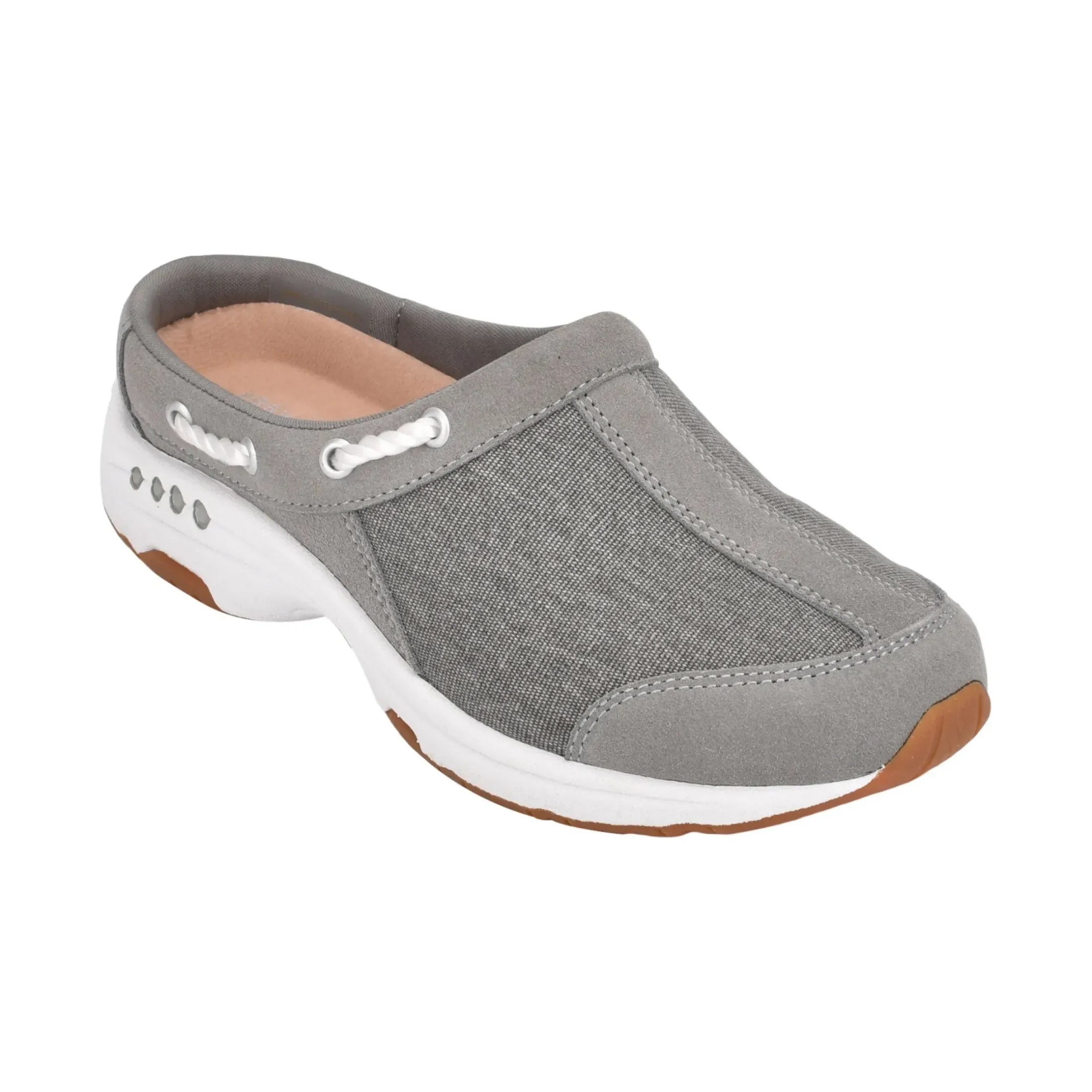 Traveltime Family|Traveltime Clogs>Easy Spirit Travelport Clogs Grey Suede