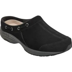 Traveltime Family|Traveltime Clogs>Easy Spirit Travelport Clogs Black Suede
