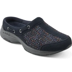 Traveltime Family|Traveltime Clogs>Easy Spirit Travelport Clogs Dark Navy Boucle