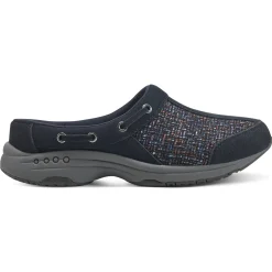Traveltime Family|Traveltime Clogs>Easy Spirit Travelport Clogs Dark Navy Boucle