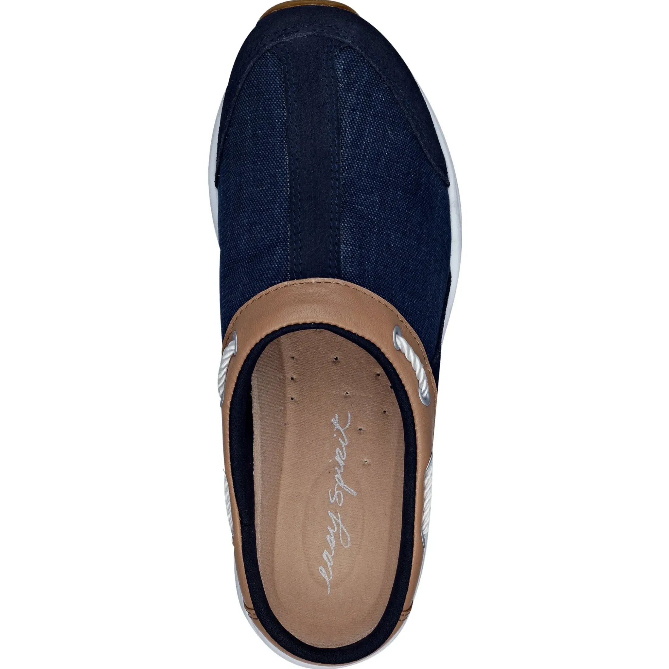 Traveltime Family|Traveltime Clogs>Easy Spirit Travelport Denim Clogs Navy Denim