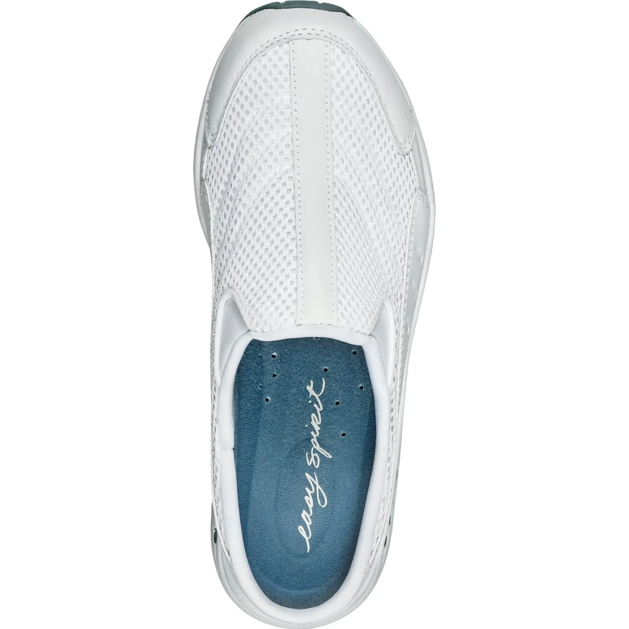 Traveltime Family|Traveltime Clogs>Easy Spirit Traveltime Classic Clogs White Leather Mesh