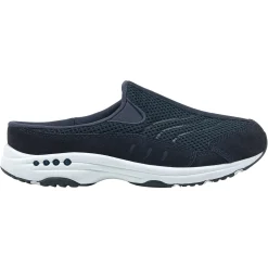 Traveltime Family|Traveltime Clogs>Easy Spirit Traveltime Classic Clogs Navy Suede Mesh
