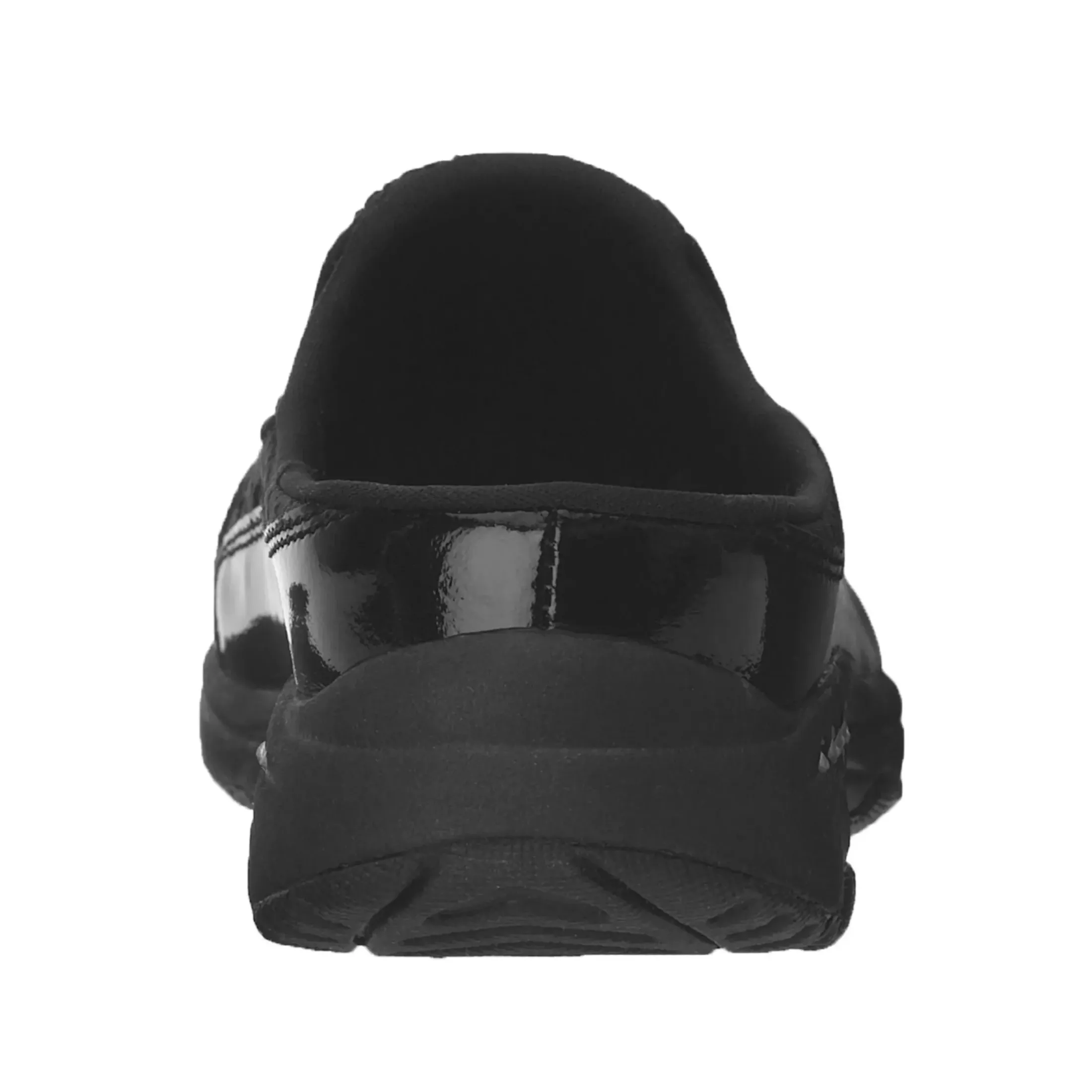 Traveltime Family|Traveltime Clogs>Easy Spirit Traveltime Classic Clogs Black/Silver Patent