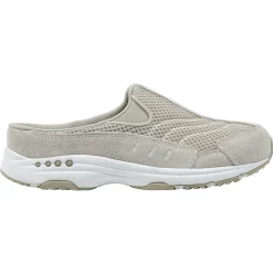 Traveltime Family|Traveltime Clogs>Easy Spirit Traveltime Classic Clogs Woodash White Suede