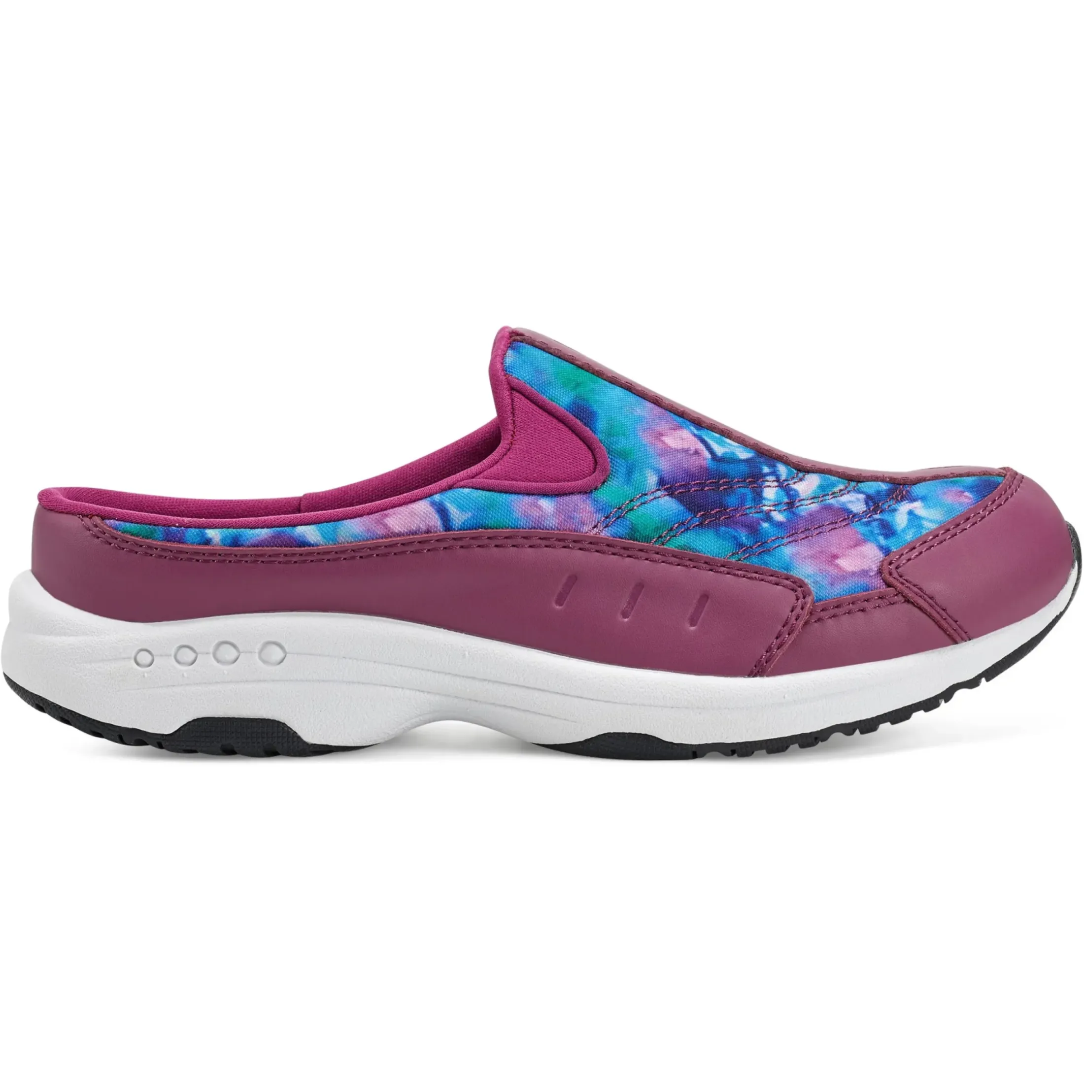 Traveltime Family|Traveltime Clogs>Easy Spirit Traveltime Clogs Fuchsia/Blue Tie Dye