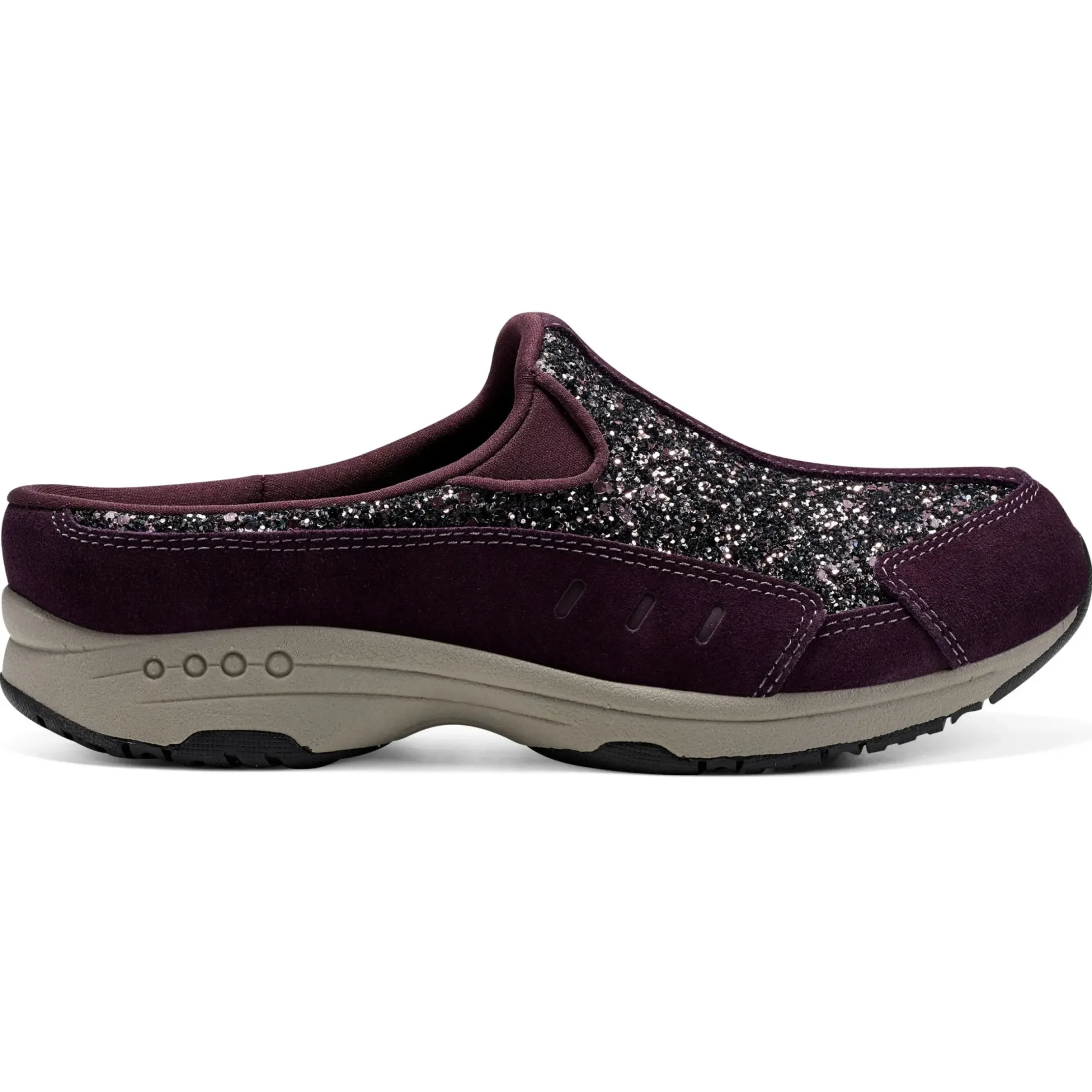 Traveltime Family|Traveltime Clogs>Easy Spirit Traveltime Clogs Red Wine Glitter