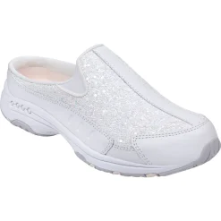 Traveltime Family|Traveltime Clogs>Easy Spirit Traveltime Clogs White Sparkle