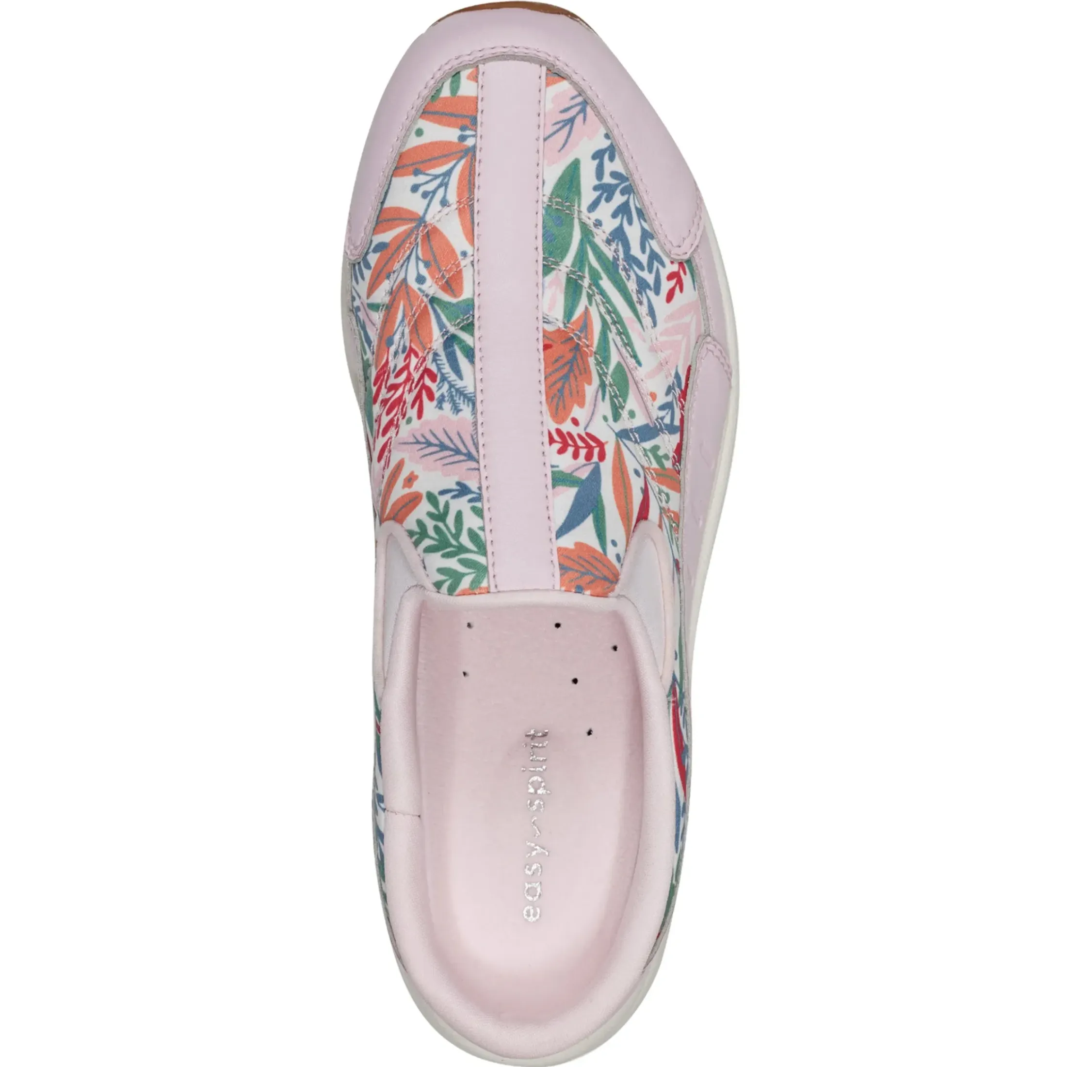 Traveltime Family|Traveltime Clogs>Easy Spirit Traveltime Clogs Pink Tropical Print