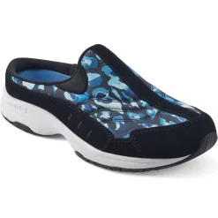 Traveltime Family|Traveltime Clogs>Easy Spirit Traveltime Clogs Black Blue Multi Print
