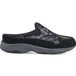 Traveltime Family|Traveltime Clogs>Easy Spirit Traveltime Clogs Black Crushed Velvet