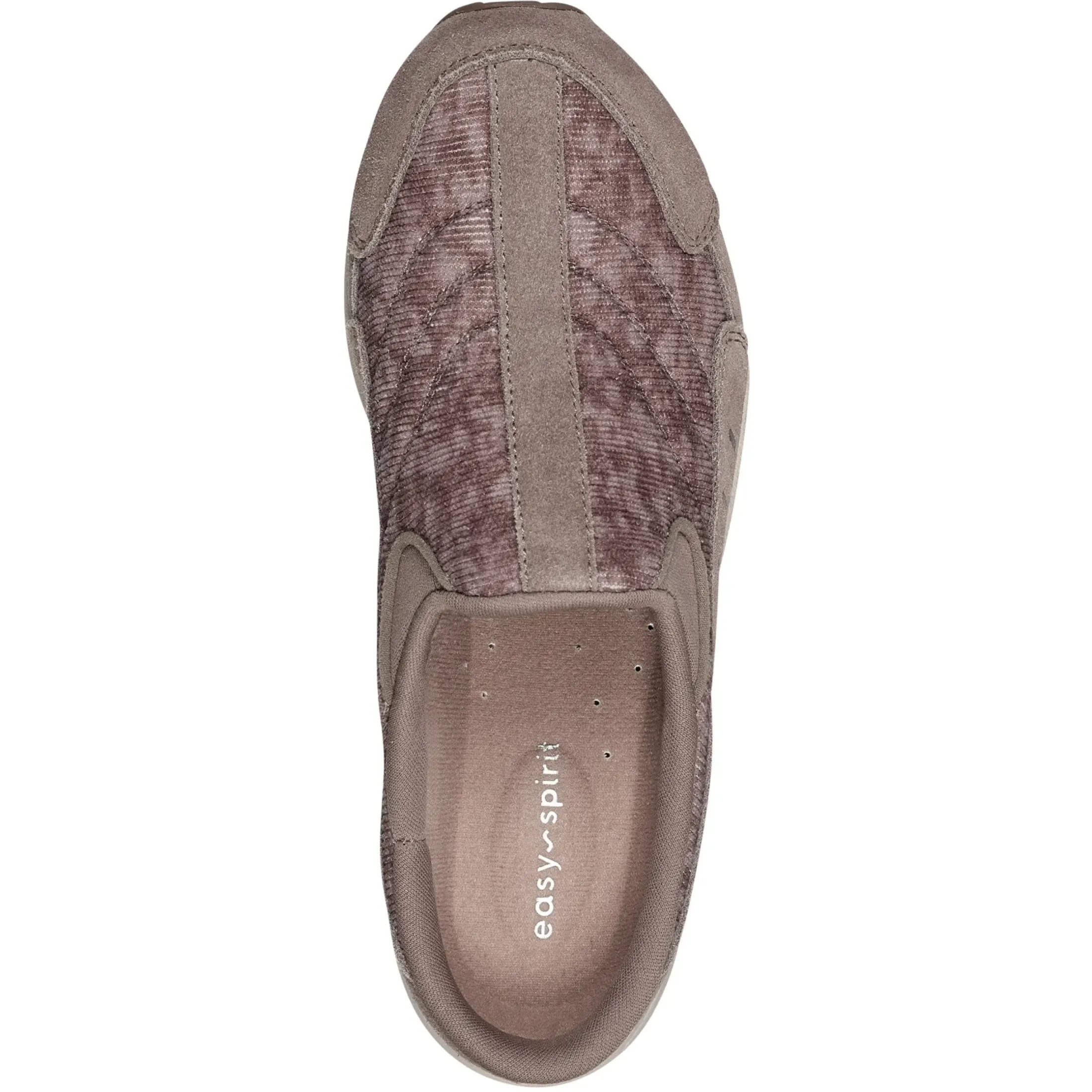 Traveltime Family|Traveltime Clogs>Easy Spirit Traveltime Clogs Taupe Velvet/Corduroy