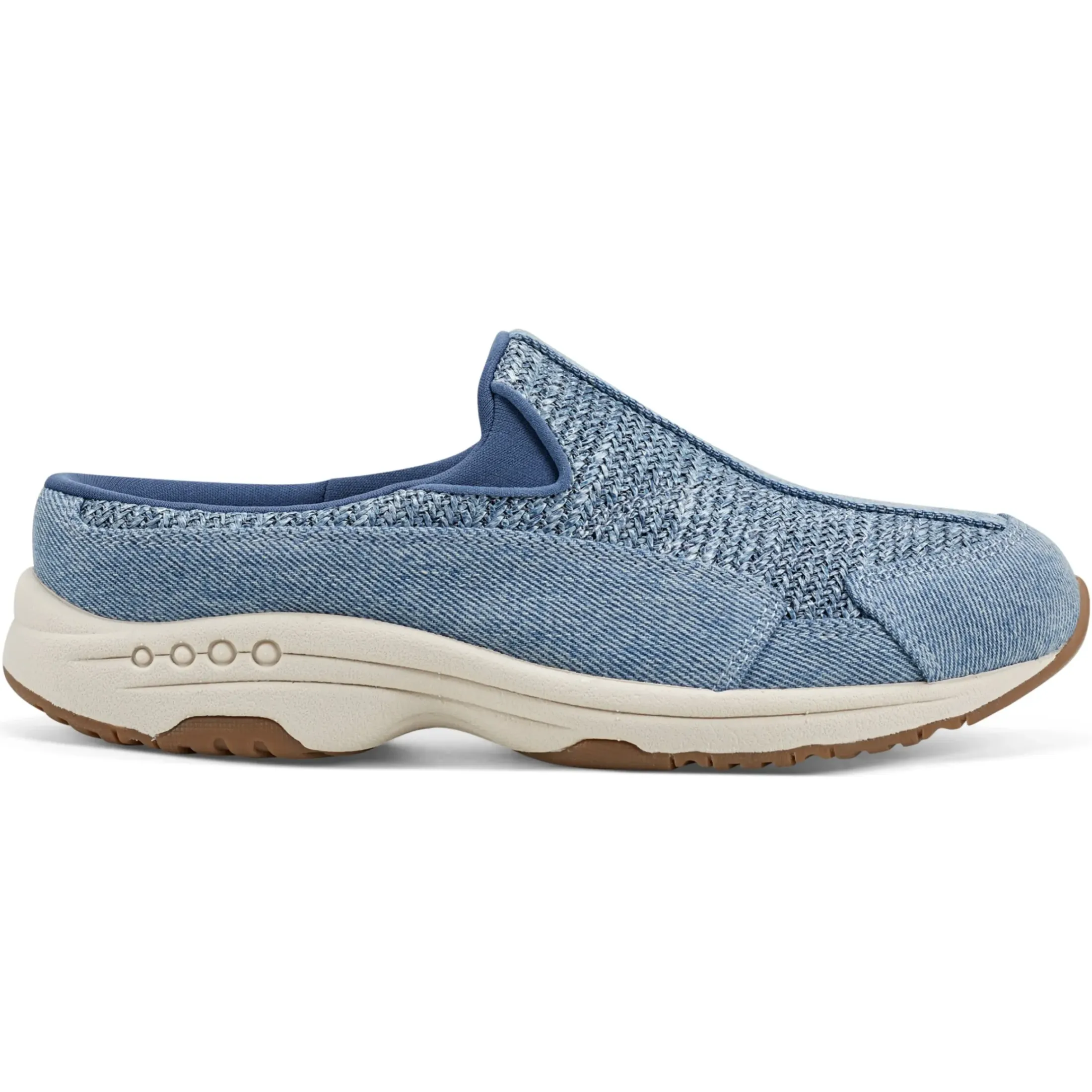 Traveltime Family|Traveltime Clogs>Easy Spirit Traveltime Clogs Denim Raffia