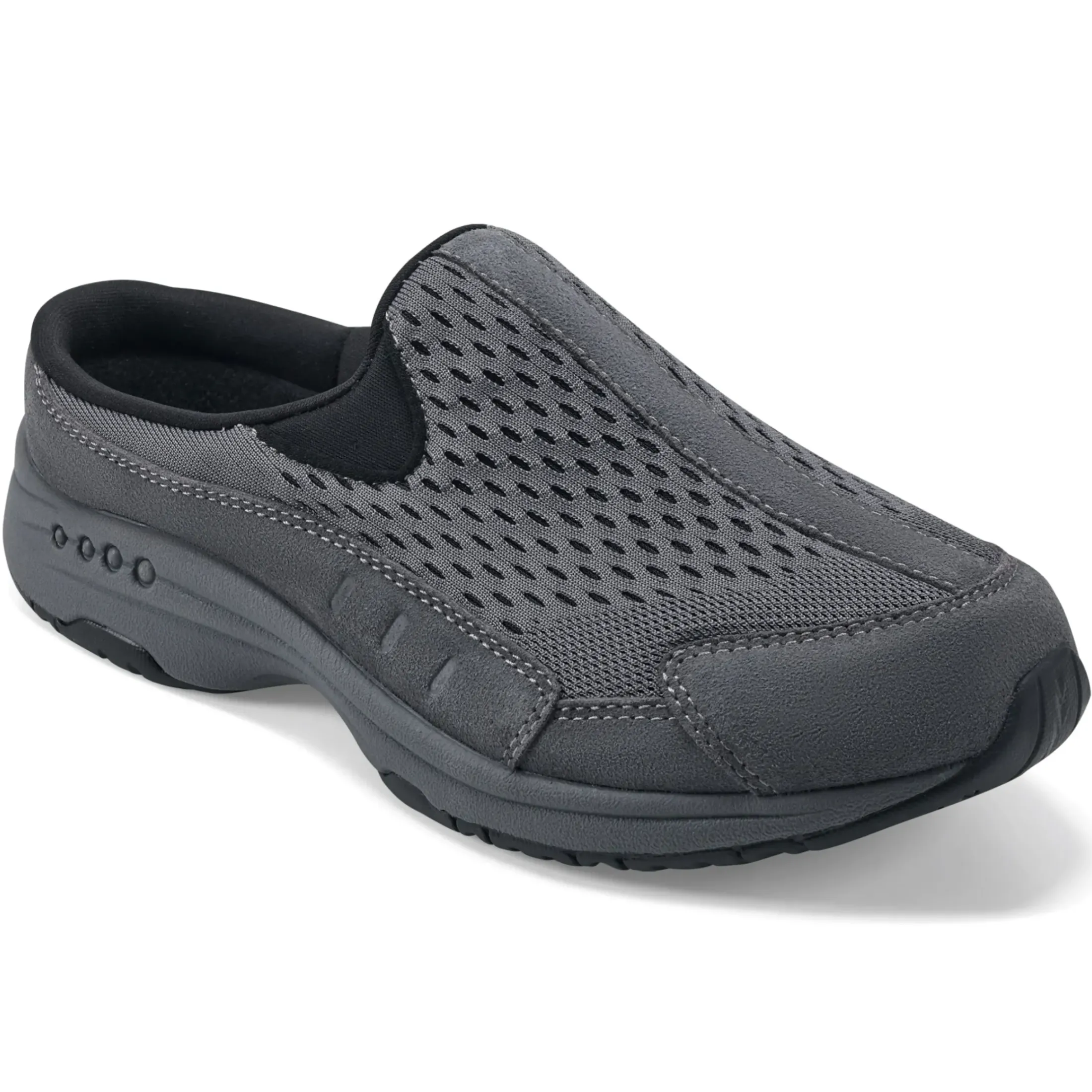 Traveltime Family|Traveltime Clogs>Easy Spirit Traveltime Clogs Dark Grey Mesh