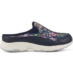 Traveltime Family|Traveltime Clogs>Easy Spirit Traveltime Clogs Navy Ditsy Floral Print