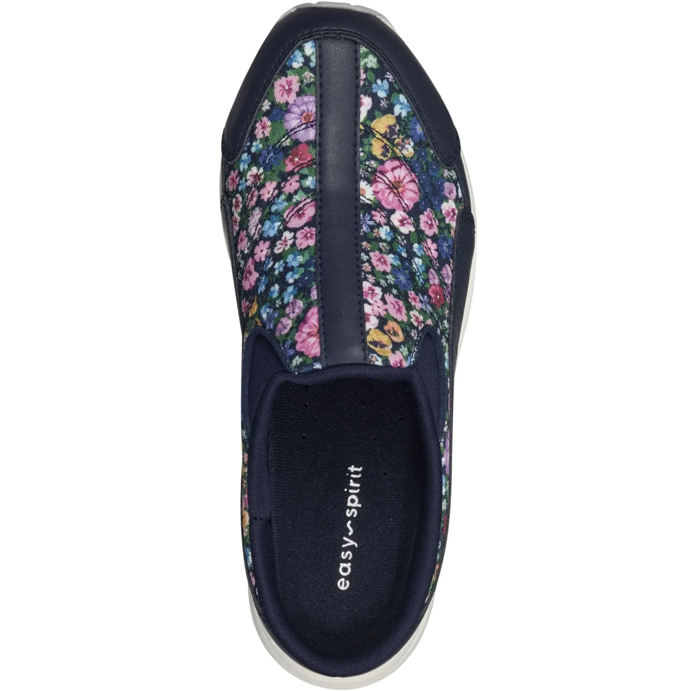 Traveltime Family|Traveltime Clogs>Easy Spirit Traveltime Clogs Navy Ditsy Floral Print