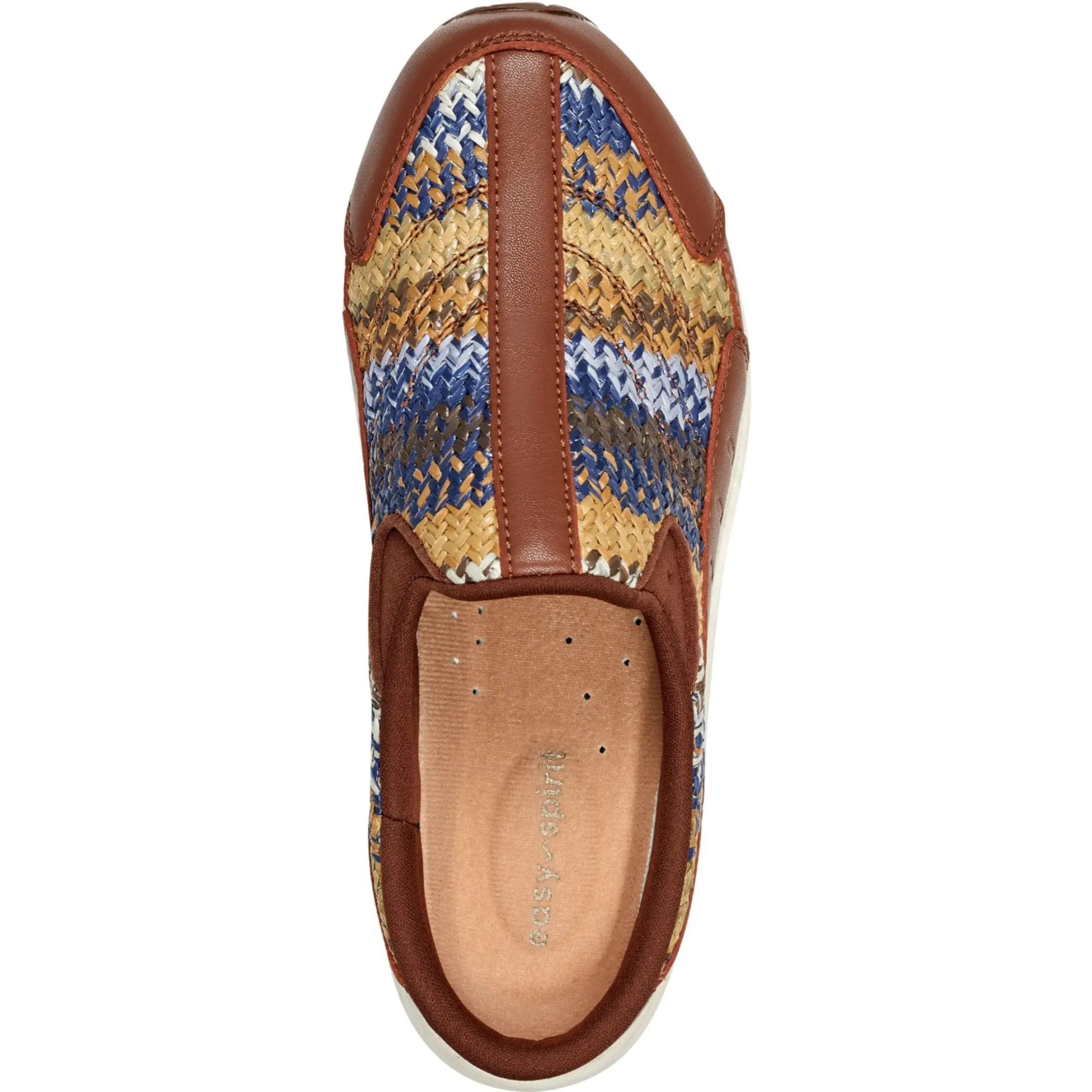 Traveltime Family|Traveltime Clogs>Easy Spirit Traveltime Clogs Brown Raffia Multi
