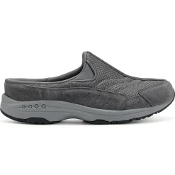 Traveltime Family|Traveltime Clogs>Easy Spirit Traveltime Clogs Grey Suede/Mesh