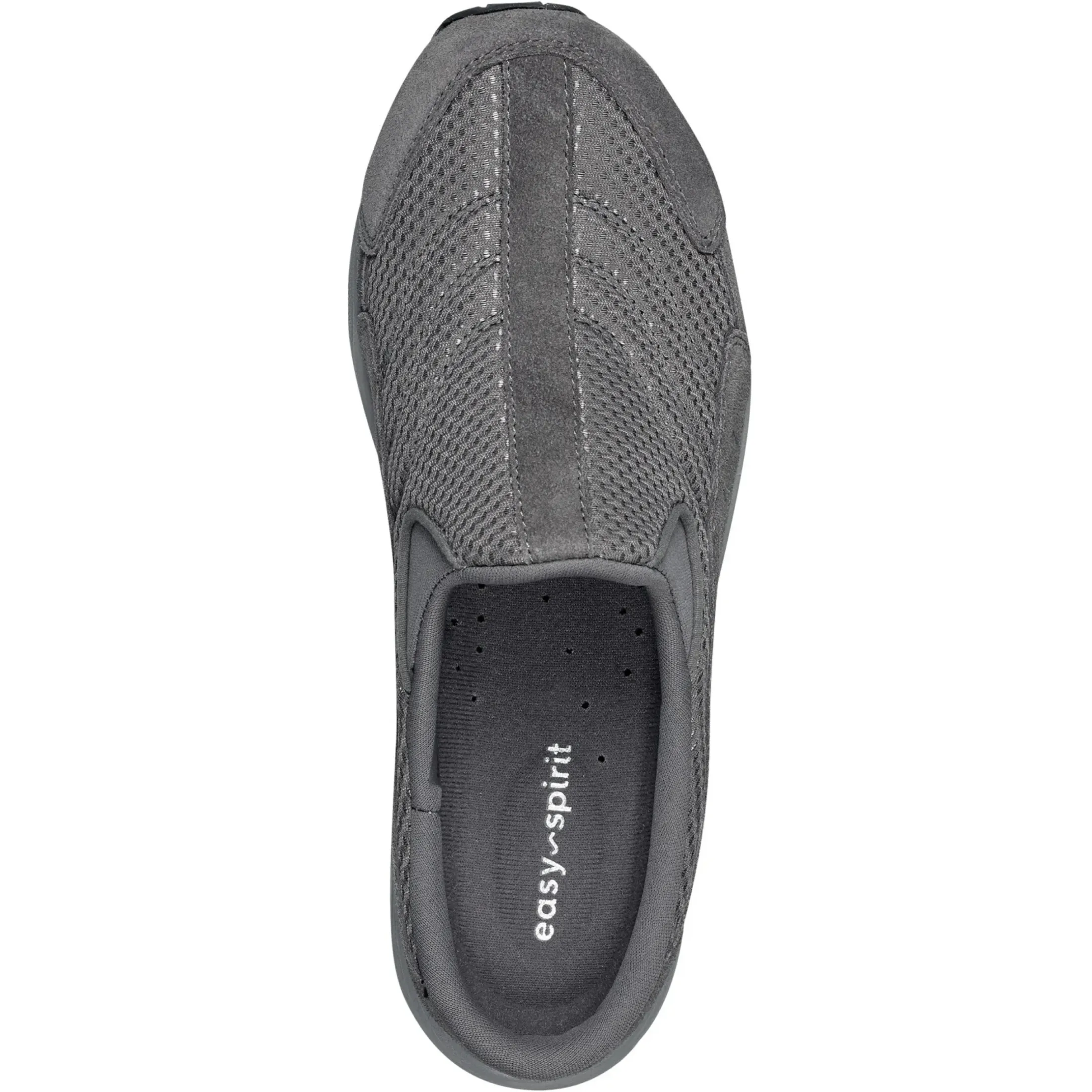 Traveltime Family|Traveltime Clogs>Easy Spirit Traveltime Clogs Grey Suede/Mesh
