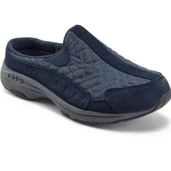 Traveltime Family|Traveltime Clogs>Easy Spirit Traveltime Clogs Navy Quilted