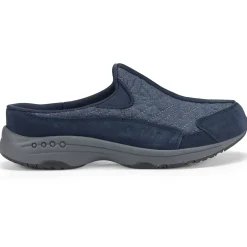 Traveltime Family|Traveltime Clogs>Easy Spirit Traveltime Clogs Navy Quilted