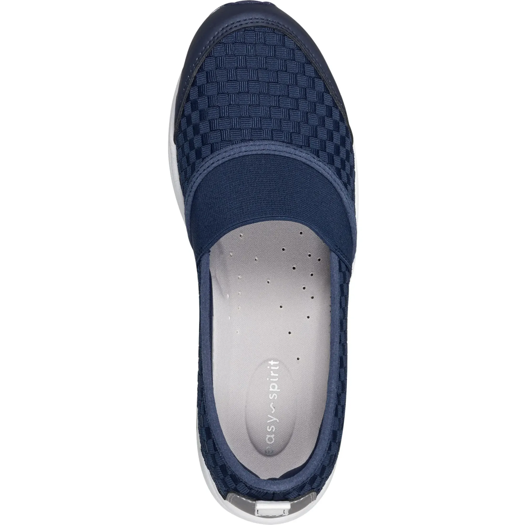 Traveltime Family|Slip Ons>Easy Spirit Twist Slip On Sneakers Navy Woven