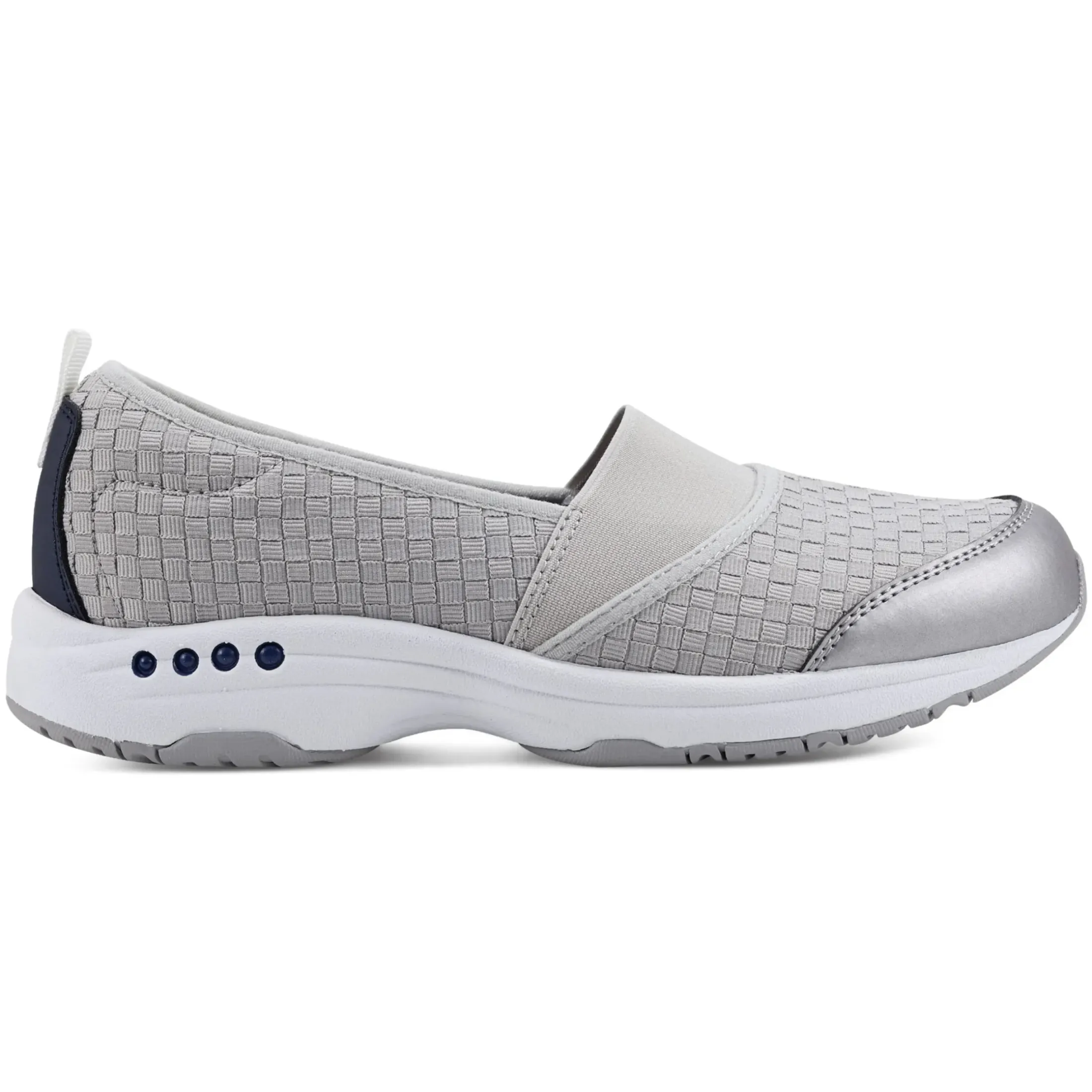Traveltime Family|Slip Ons>Easy Spirit Twist Slip On Sneakers Grey Woven